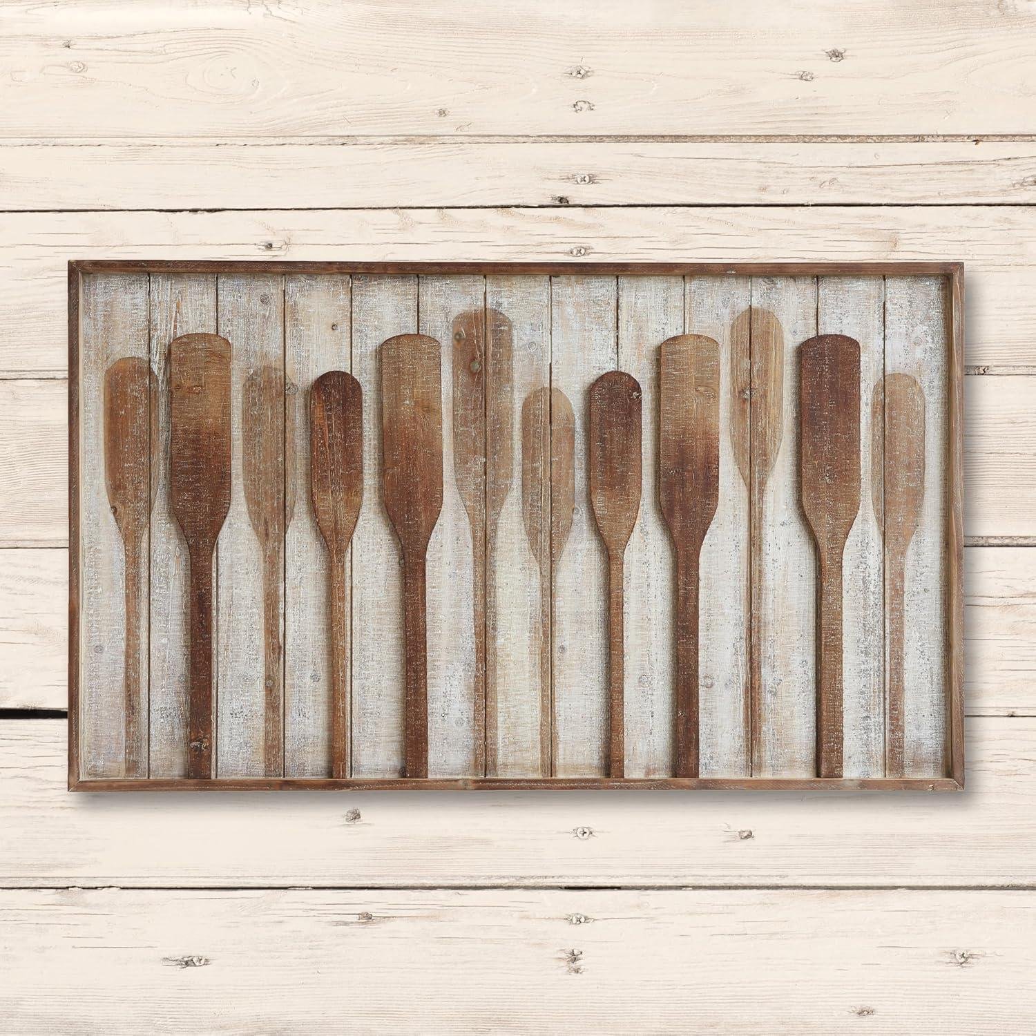 Our Take on Creative Co-Op's Wood Framed Wall Décor with Raised Paddles