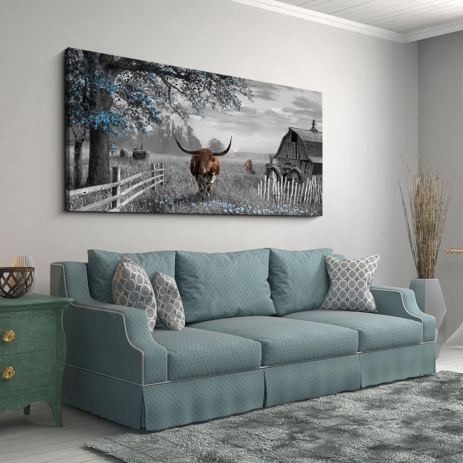 Our Review: Yiijeah Longhorn Cow Canvas Adds Rustic Charm