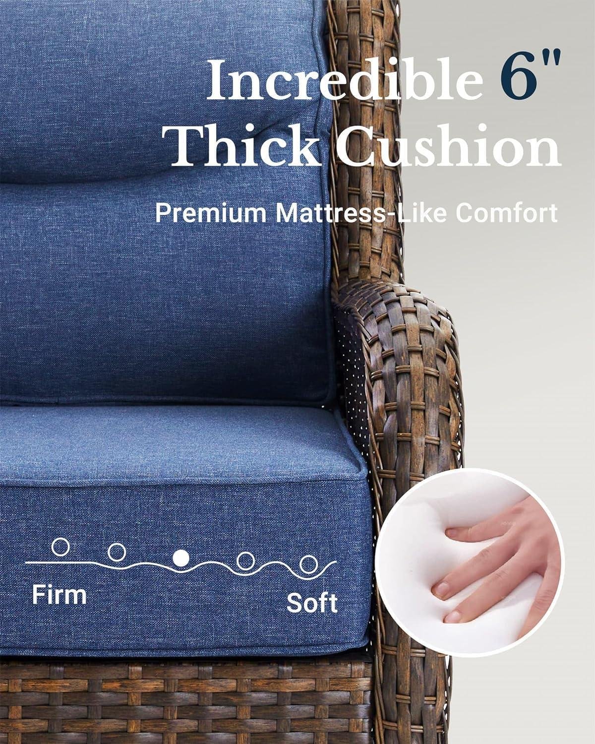 Our Review of HILLGA Blue Swivel Rocker Patio Chairs with Cushions