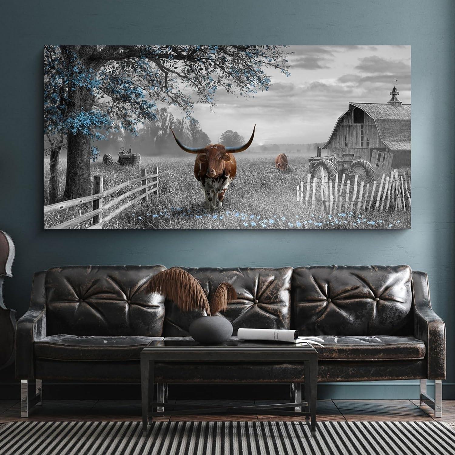 Our Review: Yiijeah Longhorn Cow Canvas Adds Rustic Charm