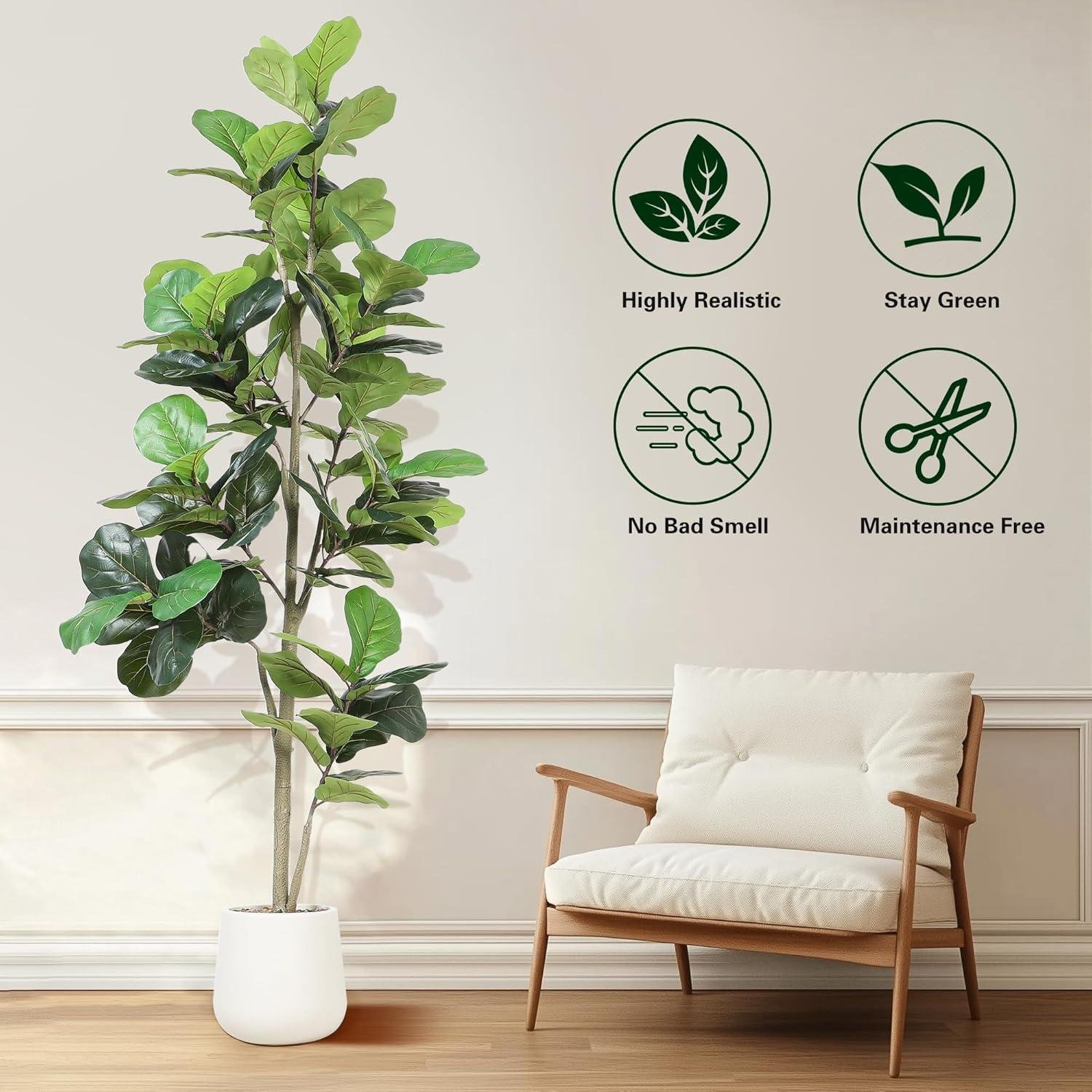 Why We Love the 7ft Artificial Fiddle Leaf Tree for Home Decor