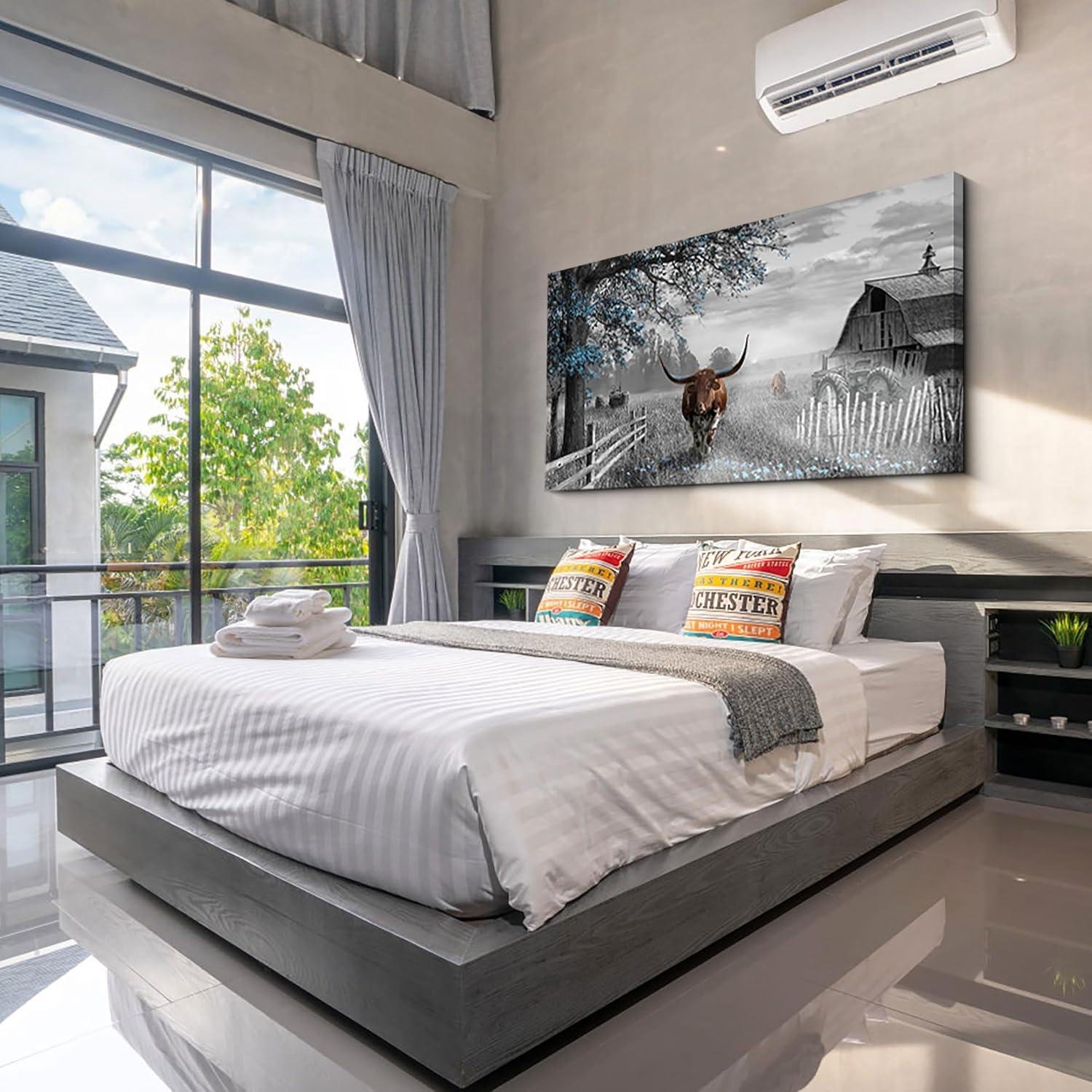 Our Review: Yiijeah Longhorn Cow Canvas Adds Rustic Charm