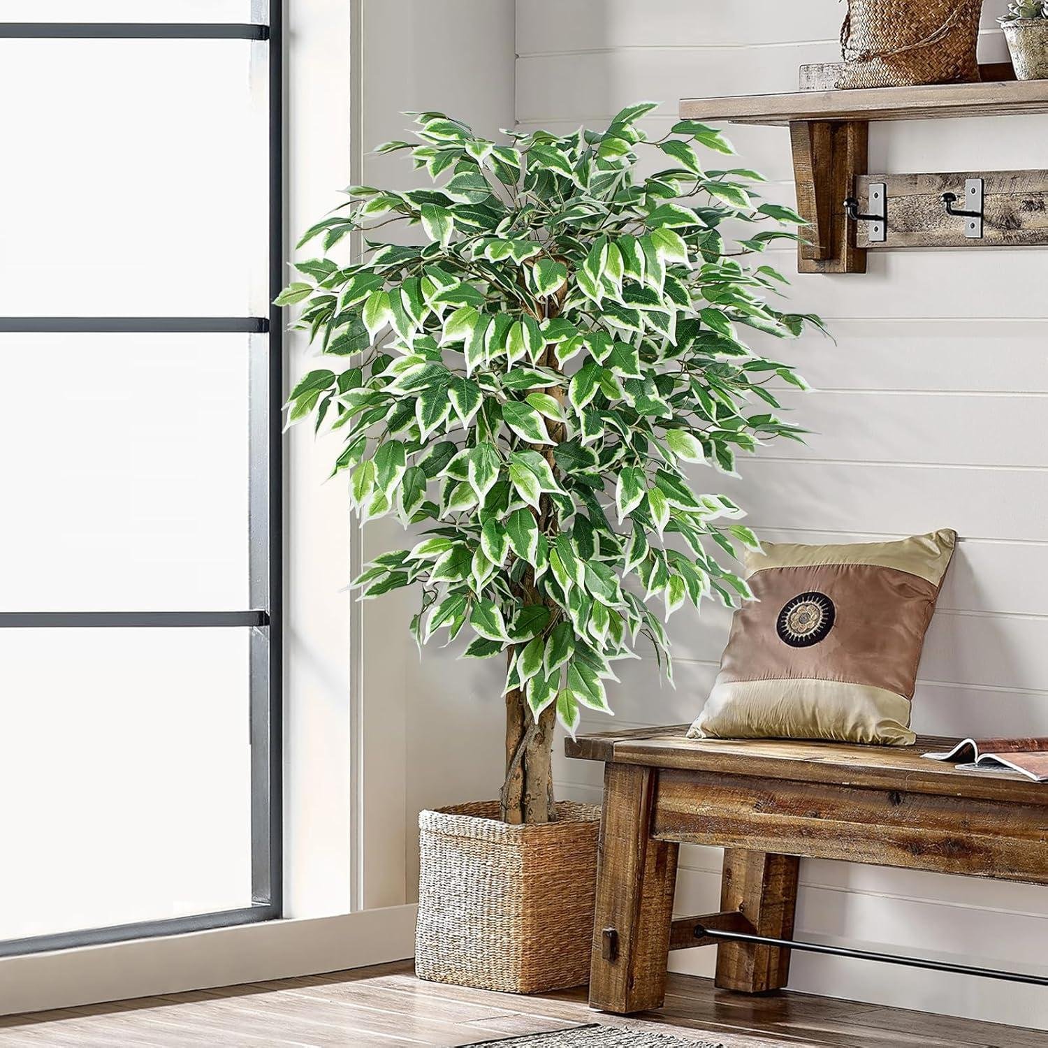 Our Honest Review: 4ft Lush Ficus Artificial Tree for Home Decor