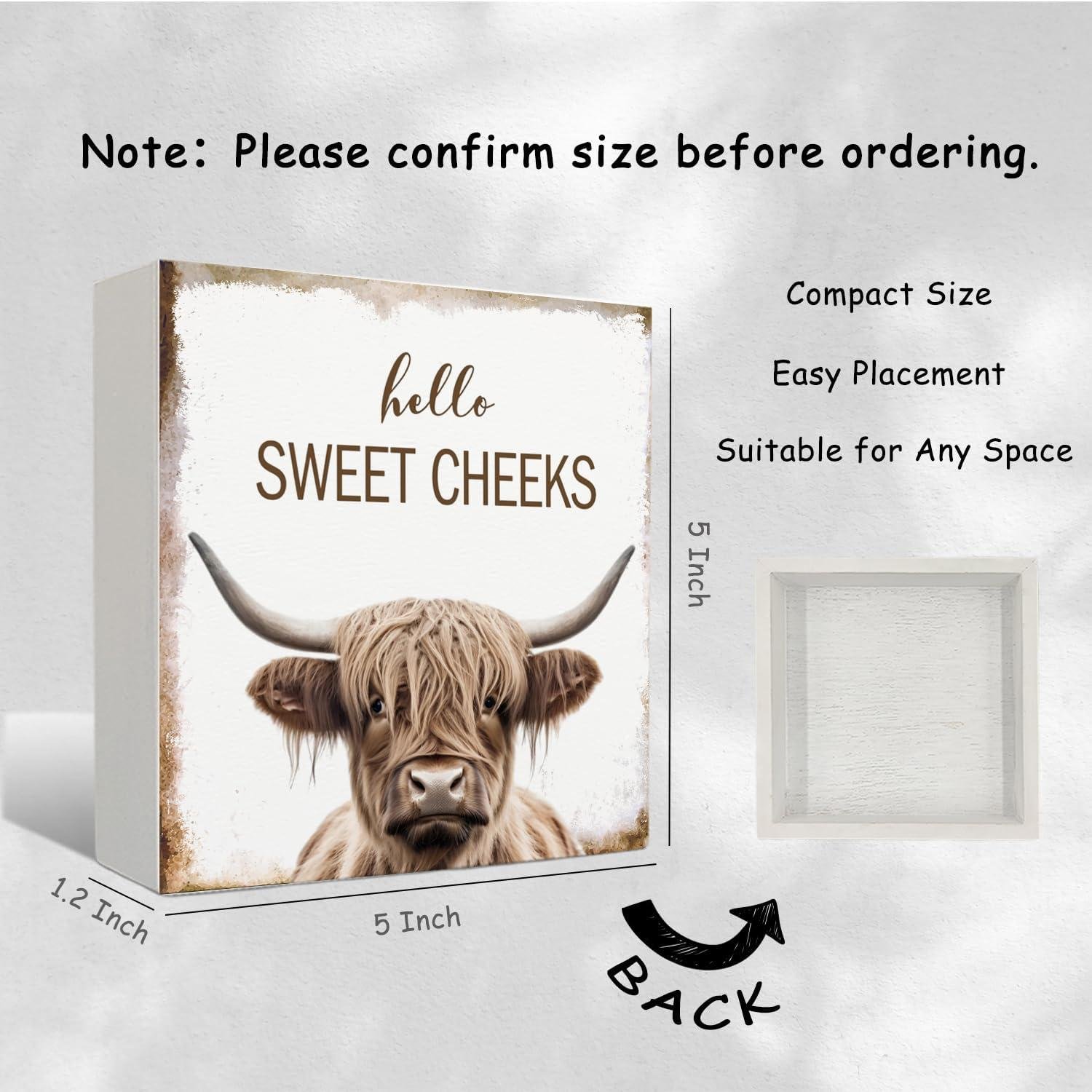 Our Take on the Charming Highland Cow Bathroom Sign