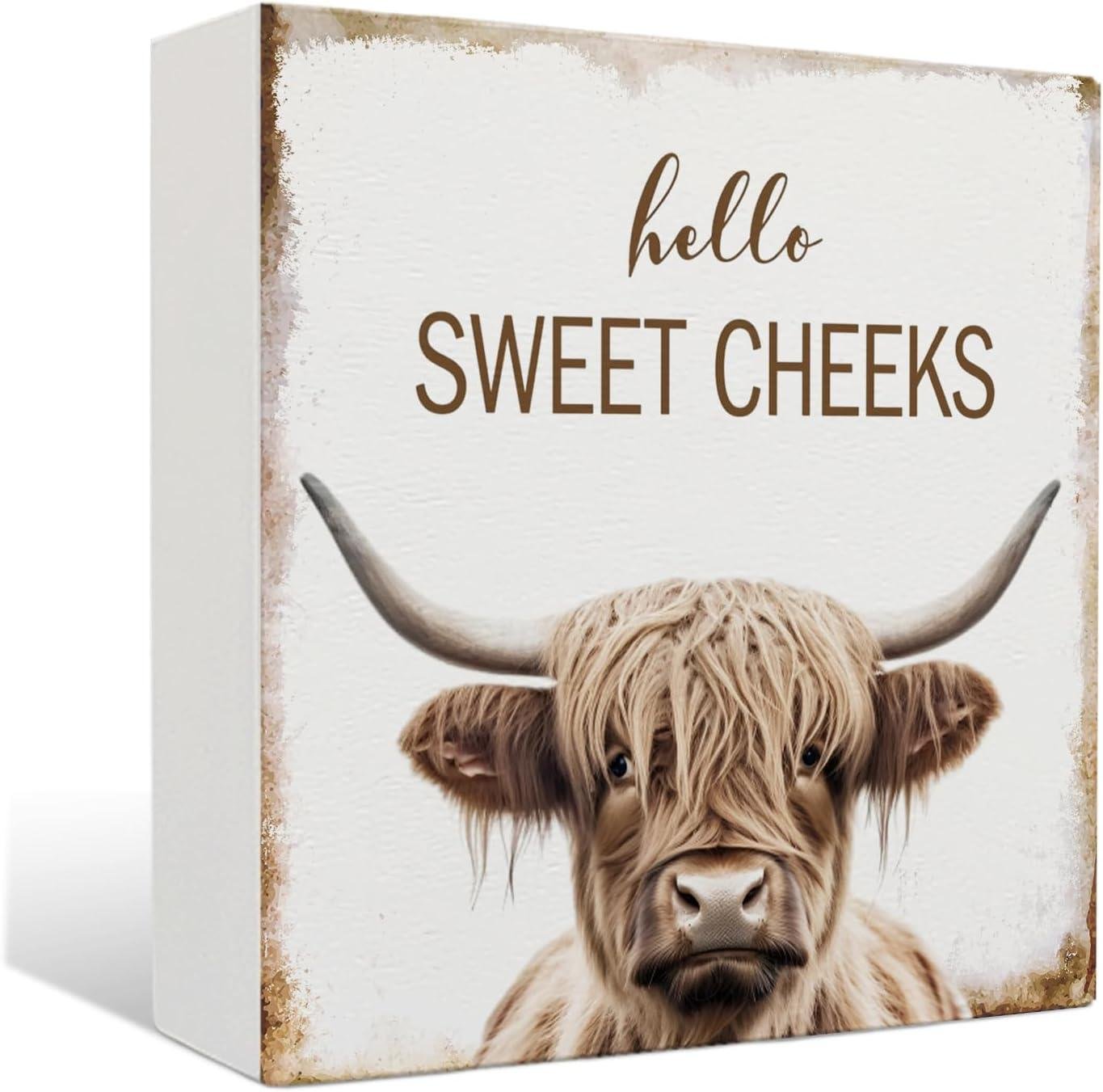 Our Take on the Charming Highland Cow Bathroom Sign