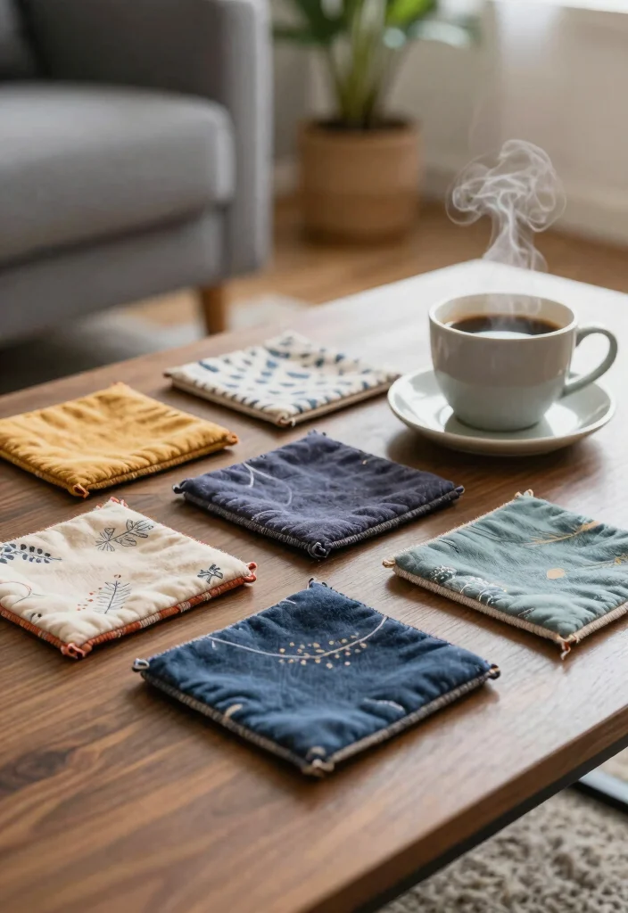 12 Beginner Sewing Projects That Will Make You Fall in Love with Crafting! - 8. Simple Coasters 1