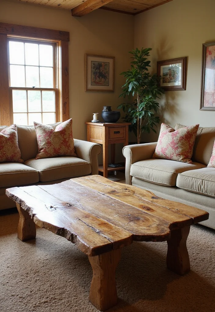 12 Stunning African Boho Living Room Decor Ideas That'll Make You Feel Like You're in a Safari Paradise! - 5. Rustic Furniture 1