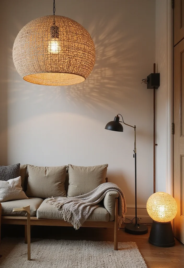 12 Stunning African Boho Living Room Decor Ideas That'll Make You Feel Like You're in a Safari Paradise! - 6. Statement Lighting 1