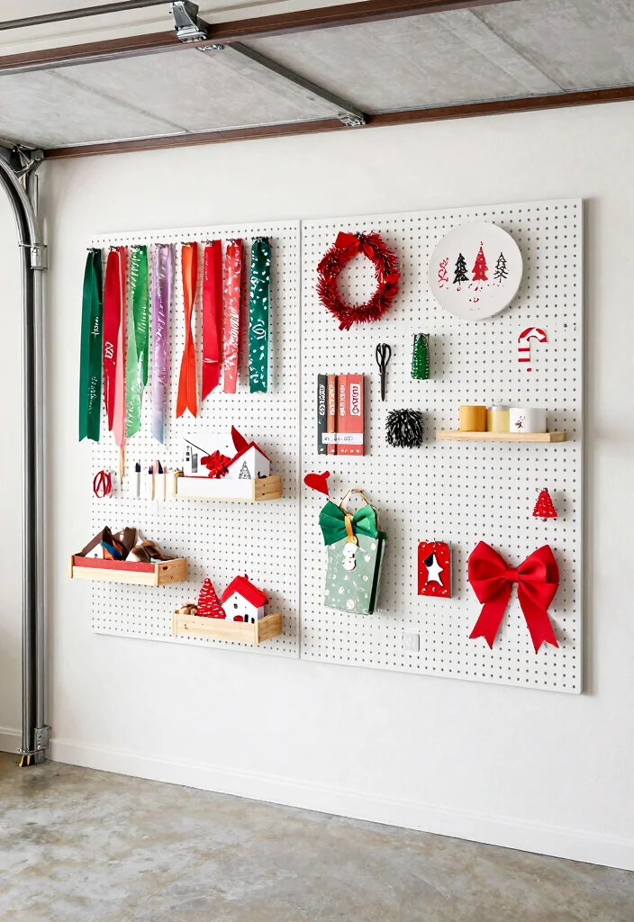 15 Insanely Clever Pegboard Wall Ideas for Garage Storage That Will Make You Say 'Why Didn't I Think of That?' - 13. Holiday Project Station 1