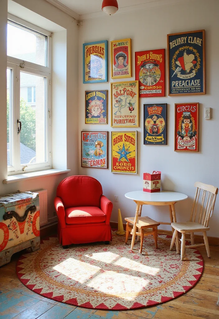 18 Retro Vintage Wall Art Ideas to Bring a Touch of Nostalgia Home (Check Out #3!) - 16. Vintage Circus Posters 1