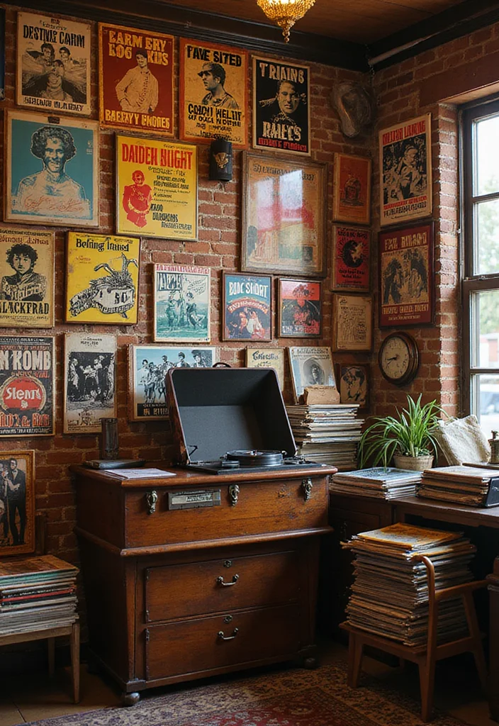 18 Retro Vintage Wall Art Ideas to Bring a Touch of Nostalgia Home (Check Out #3!) - 3. Retro Concert Posters 1