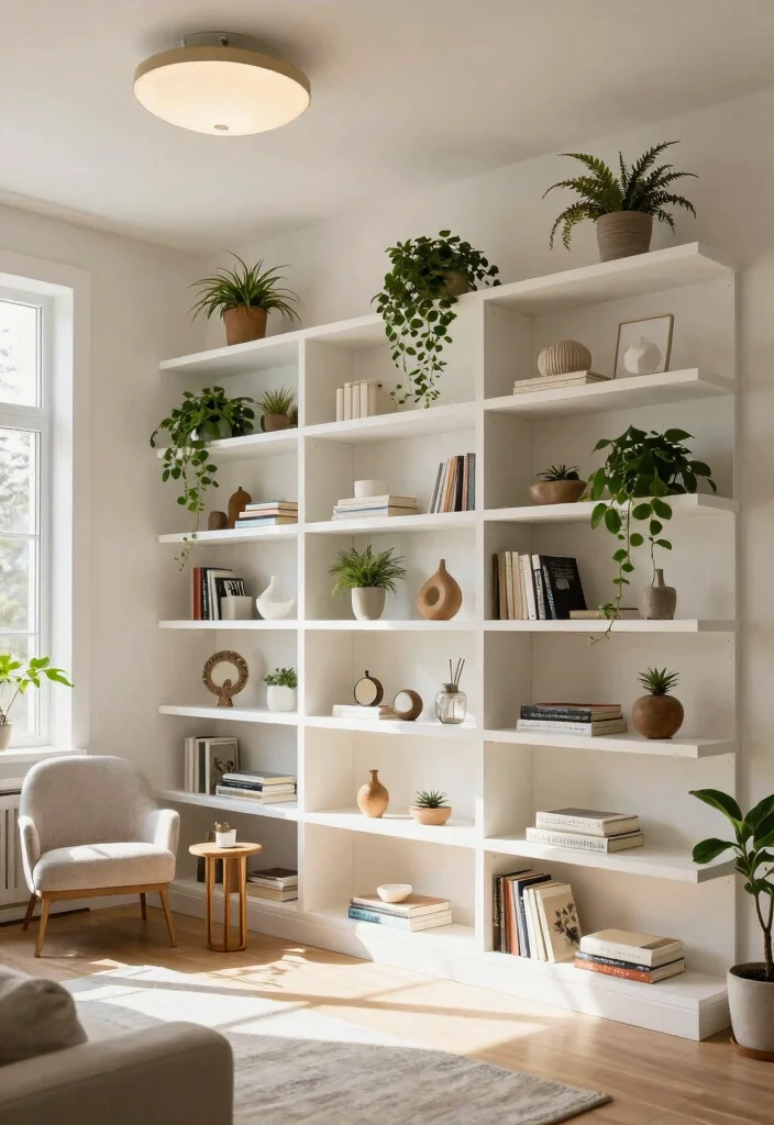 19 Small Space Decor Hacks That Will Make Your Home Feel Huge (You Won't Believe #11!) - 1. Go Vertical with Shelves 1