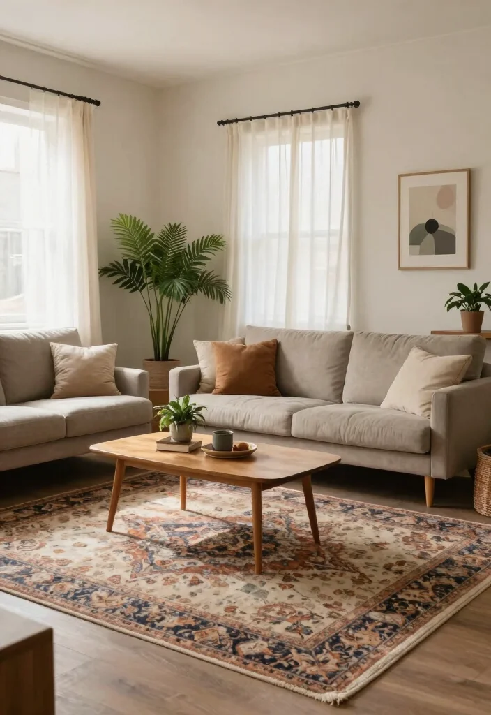 19 Small Space Decor Hacks That Will Make Your Home Feel Huge (You Won't Believe #11!) - 6. Use Rugs to Define Spaces 1