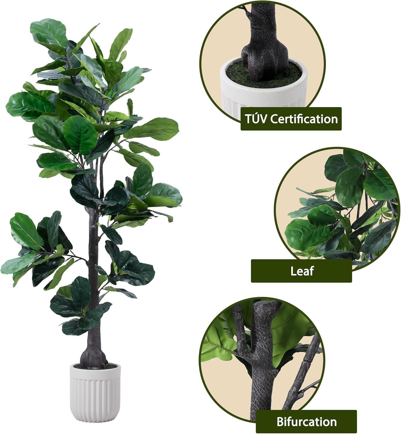 Our Review of the 7FT Artificial Fiddle Leaf Fig Tree with Planter