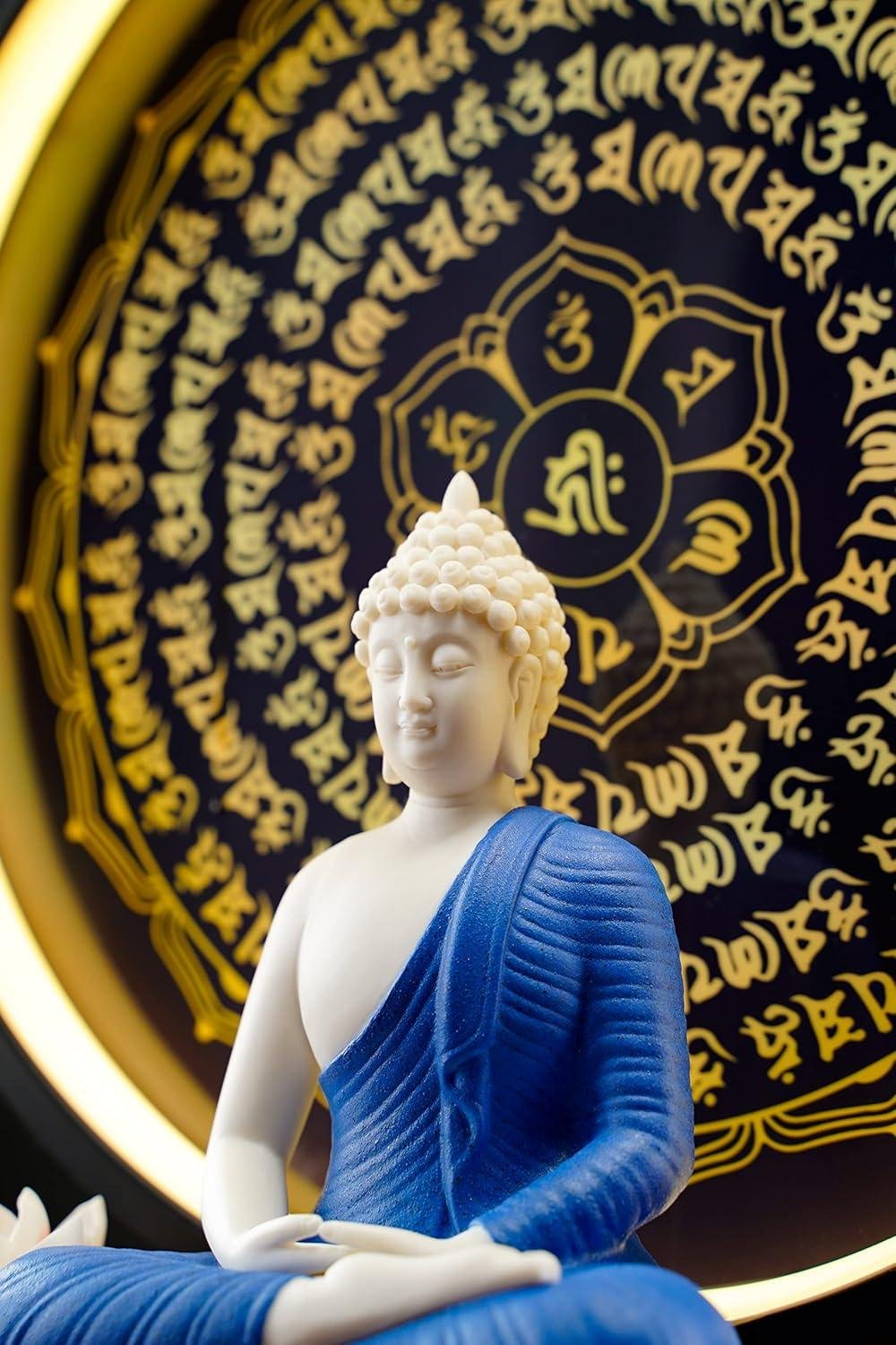 Our Review of the Houlu Blue Buddha Statue with LED Ring Lamp