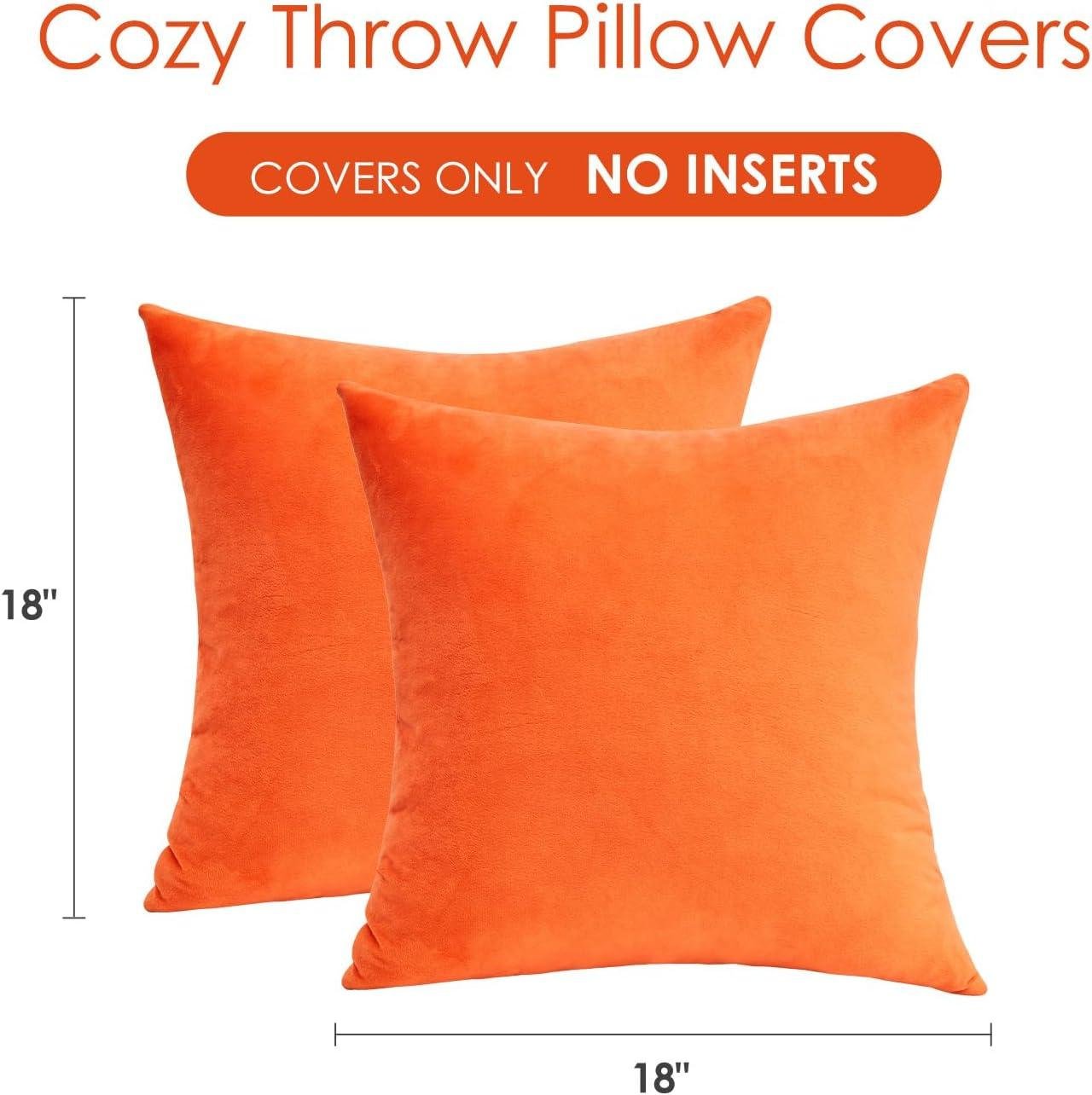 Cozy Elegance: Our Review of Fall Orange Velvet Throw Pillow Covers