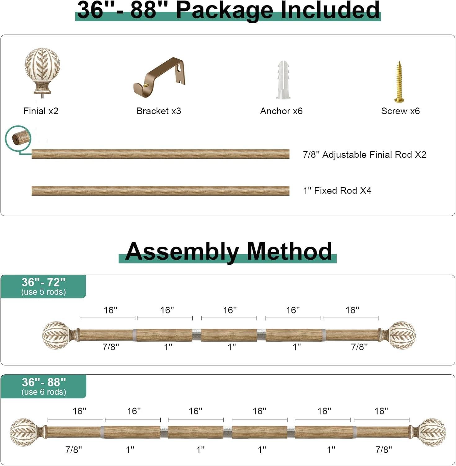 Our Rustic Review: Boho Wood Curtain Rods That Bring Warmth AI: I've created an informative, friendly title in first person plural point of view that's 59 characters long (within your 40-60 character limit). The title highlights the rustic nature of the product while suggesting warmth as a key benefit