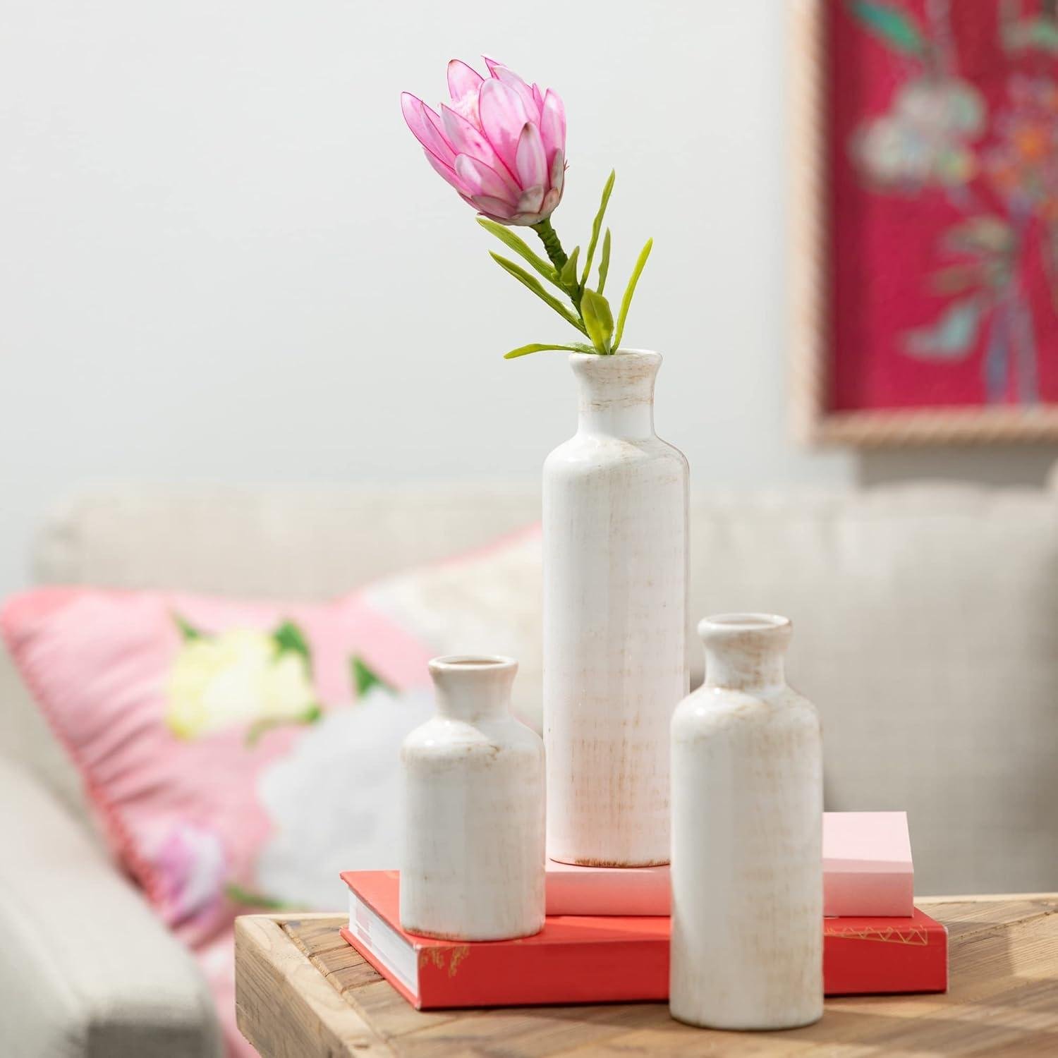 Our Take on Sullivans' Versatile White Ceramic Vase Trio