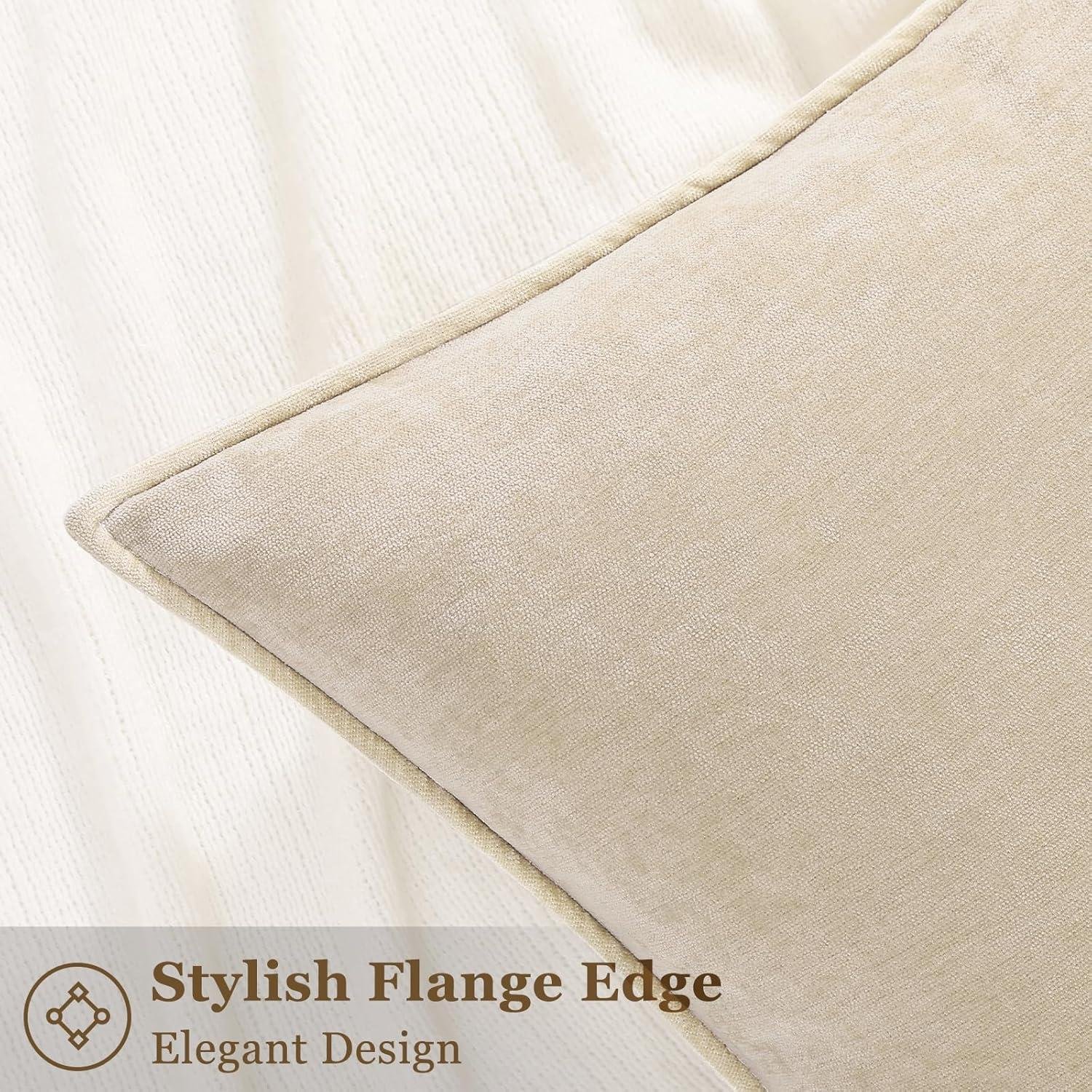 We Tested These Luxurious Beige Chenille Pillow Covers