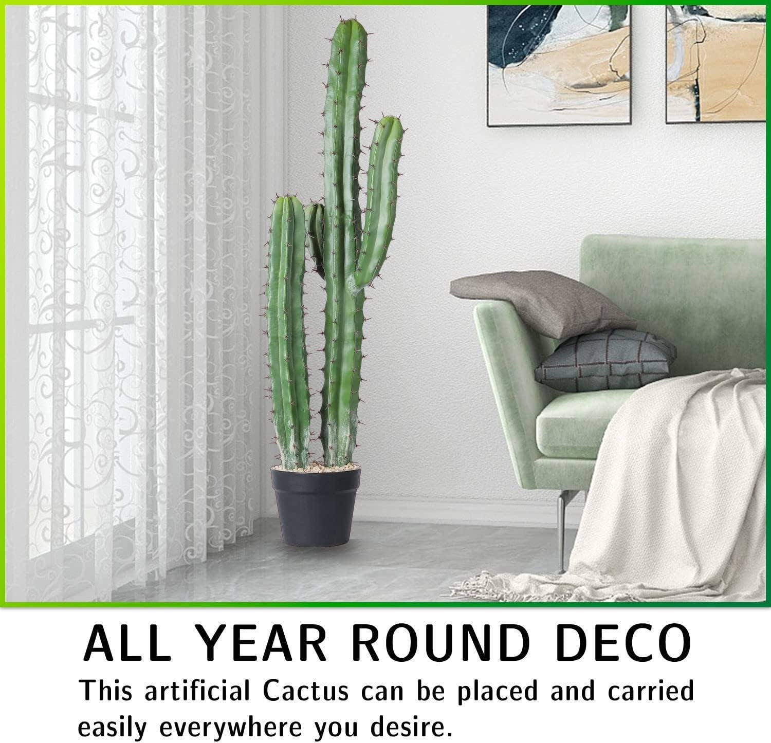 Our Honest Take on the 36-Inch Realistic Artificial Cactus Decor