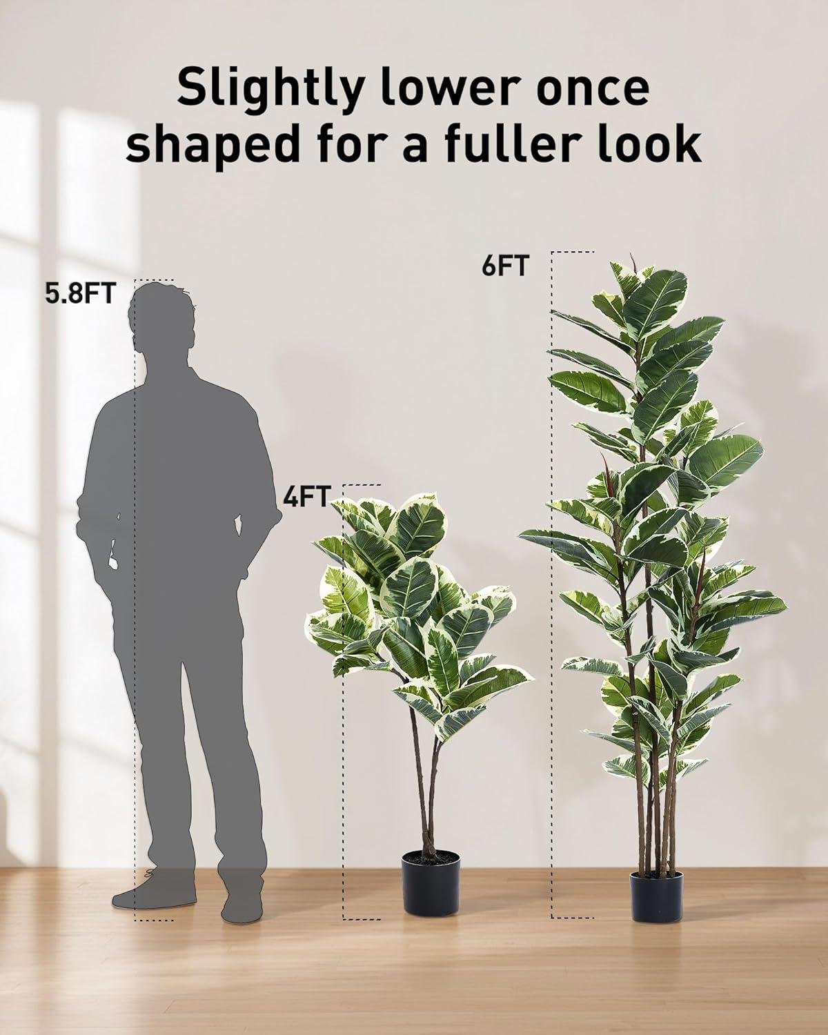 Our Review: 6ft Artificial Rubber Tree - Easy Setup and Stylish Decor