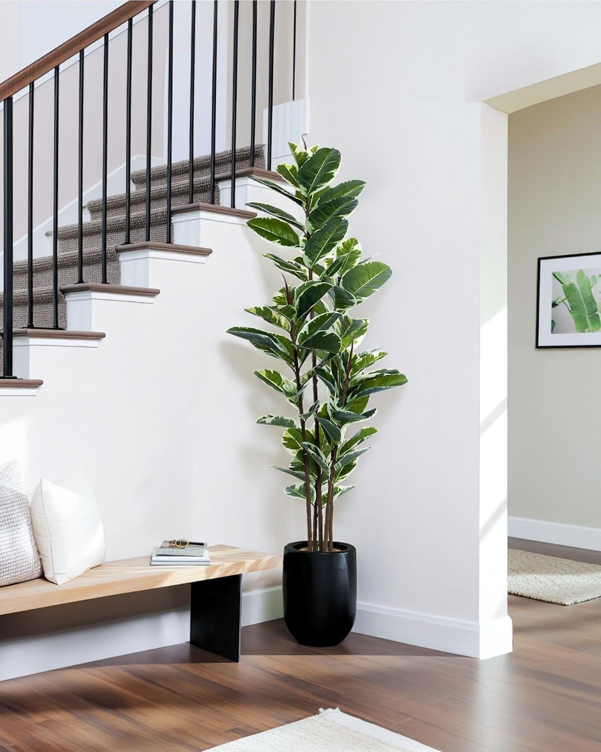 Our Review: 6ft Artificial Rubber Tree - Easy Setup and Stylish Decor
