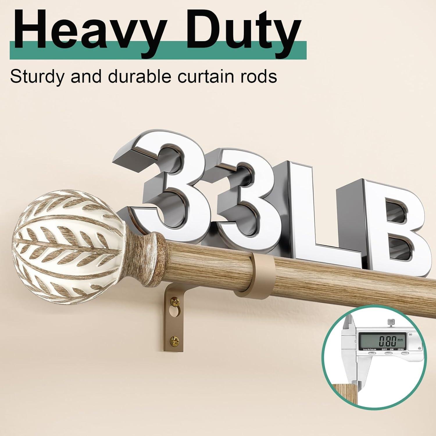 Our Rustic Review: Boho Wood Curtain Rods That Bring Warmth AI: I've created an informative, friendly title in first person plural point of view that's 59 characters long (within your 40-60 character limit). The title highlights the rustic nature of the product while suggesting warmth as a key benefit