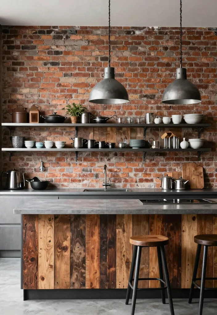 13 Fun Colorful Kitchen Themes That Will Make Cooking a Joy (Don’t Miss #7!) - 10. Industrial Chic 1