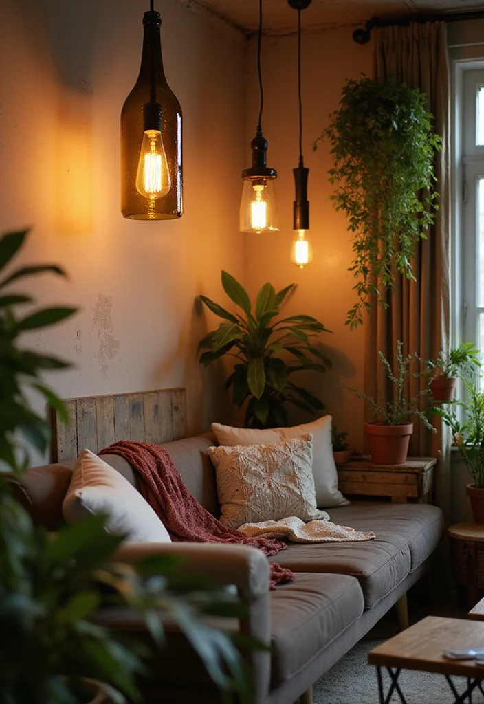 14 Energy-Efficient Lighting Solutions That Save You Money and the Planet! - 11. Upcycled Lighting Fixtures 1