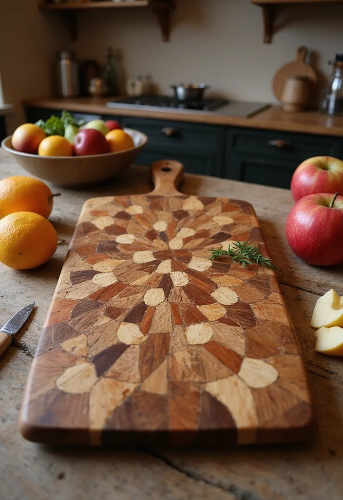 14 Unique Wooden Cutting Boards That Make Perfect Gifts for Every Chef! - 2. The Artistic Mosaic Board 1