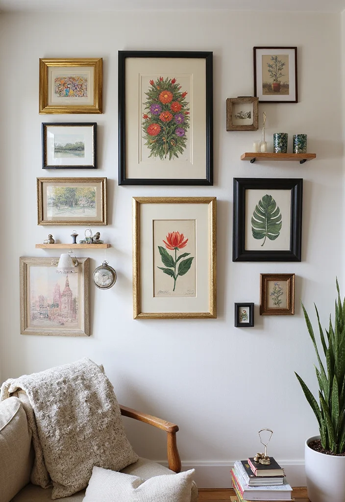 15 Eclectic Decor Ideas That'll Make Your Home the Talk of the Town! - 1. Gallery Wall Extravaganza 1