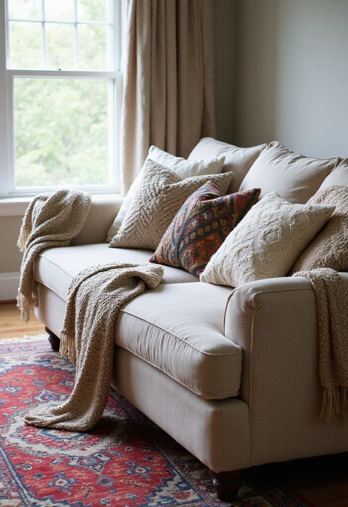 15 Eclectic Decor Ideas That'll Make Your Home the Talk of the Town! - 2. Layered Textiles 1