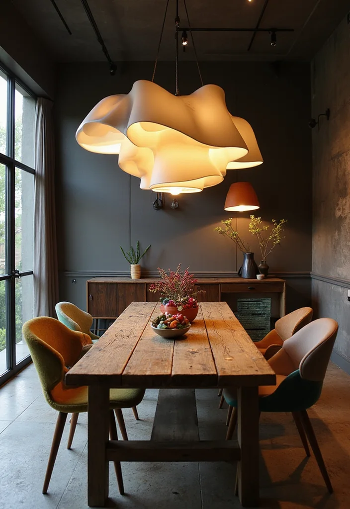 15 Eclectic Decor Ideas That'll Make Your Home the Talk of the Town! - 5. Statement Lighting Fixtures 1