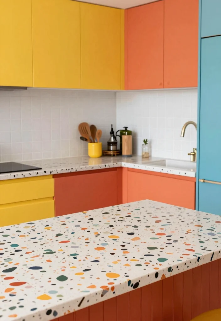 15 Stunning Kitchen Countertop Ideas That Will Transform Your Space (You Won't Believe #6!) - 14. Beautiful Terrazzo Countertops 1