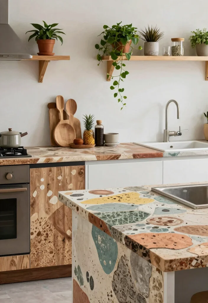 15 Stunning Kitchen Countertop Ideas That Will Transform Your Space (You Won't Believe #6!) - 15. Innovative Recycled Materials 1