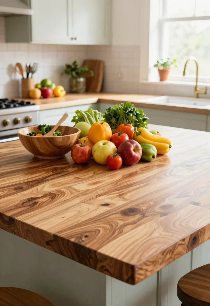 15 Stunning Kitchen Countertop Ideas That Will Transform Your Space (You Won't Believe #6!) - 6. Vibrant Butcher Block Countertops 1