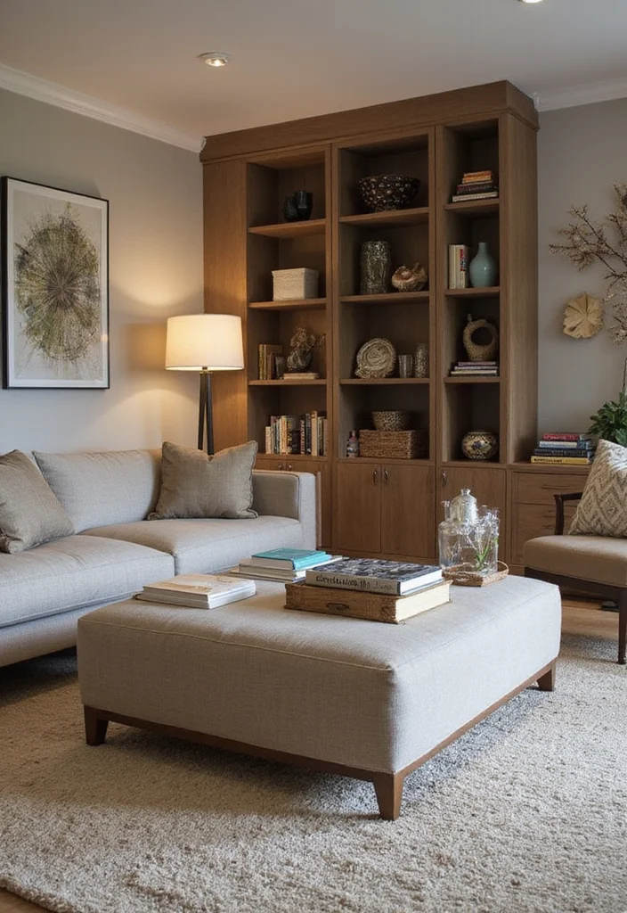 16 Cozy Living Room Tricks to Create a Warm Ambiance (You’ll Be Surprised by #5!) - 12. Multi-Functional Furniture 1