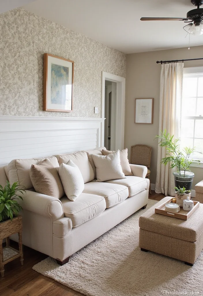 16 Cozy Living Room Tricks to Create a Warm Ambiance (You’ll Be Surprised by #5!) - 13. Textured Wall Treatments 1