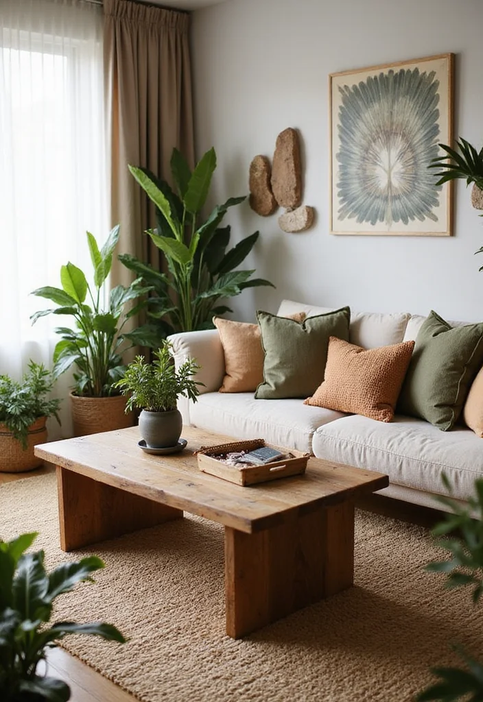 16 Cozy Living Room Tricks to Create a Warm Ambiance (You’ll Be Surprised by #5!) - 4. Incorporate Natural Elements 1