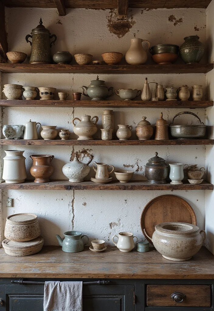 16 Open Shelving Ideas for Rustic Kitchen Decor That'll Wow Your Guests! - 13. Play with Heights and Textures 1