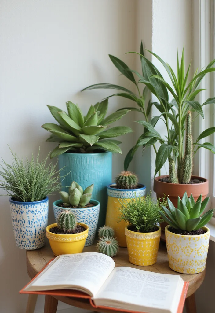 17 Houseplant Decor Tips That Will Make Your Space Irresistible! - 6. Use Colorful Pots 1