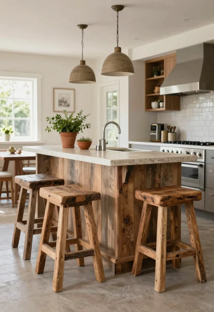 18 Stunning Rustic Farmhouse Furniture Pieces That Will Define Your Style! - 14. Rustic Bar Stools 1
