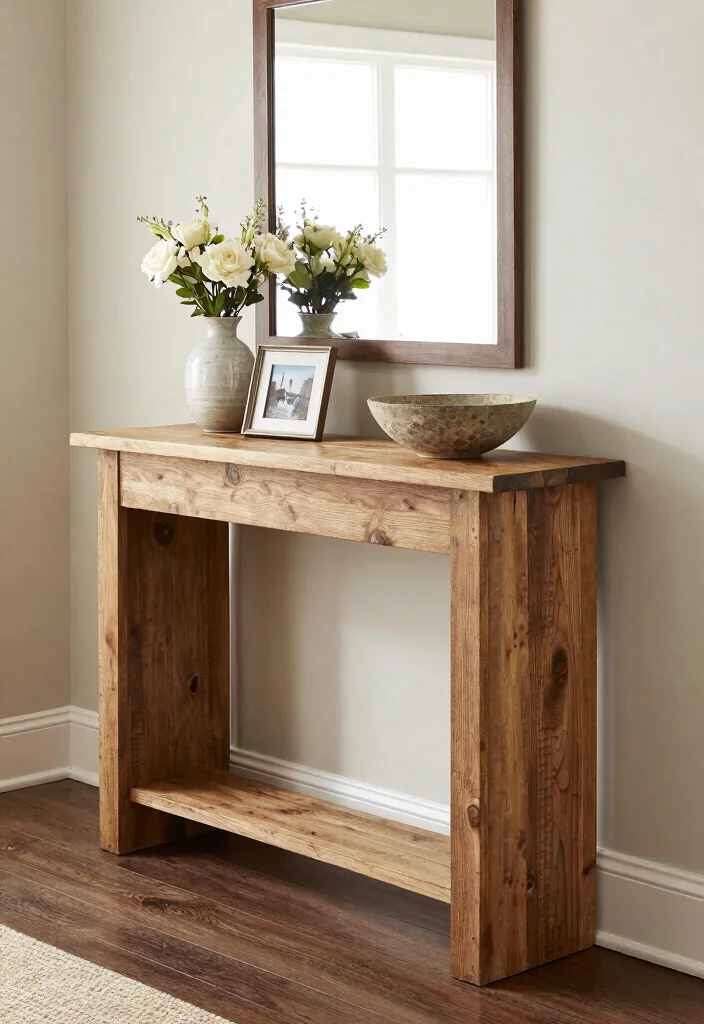 18 Stunning Rustic Farmhouse Furniture Pieces That Will Define Your Style! - 18. Rustic Console Table 1