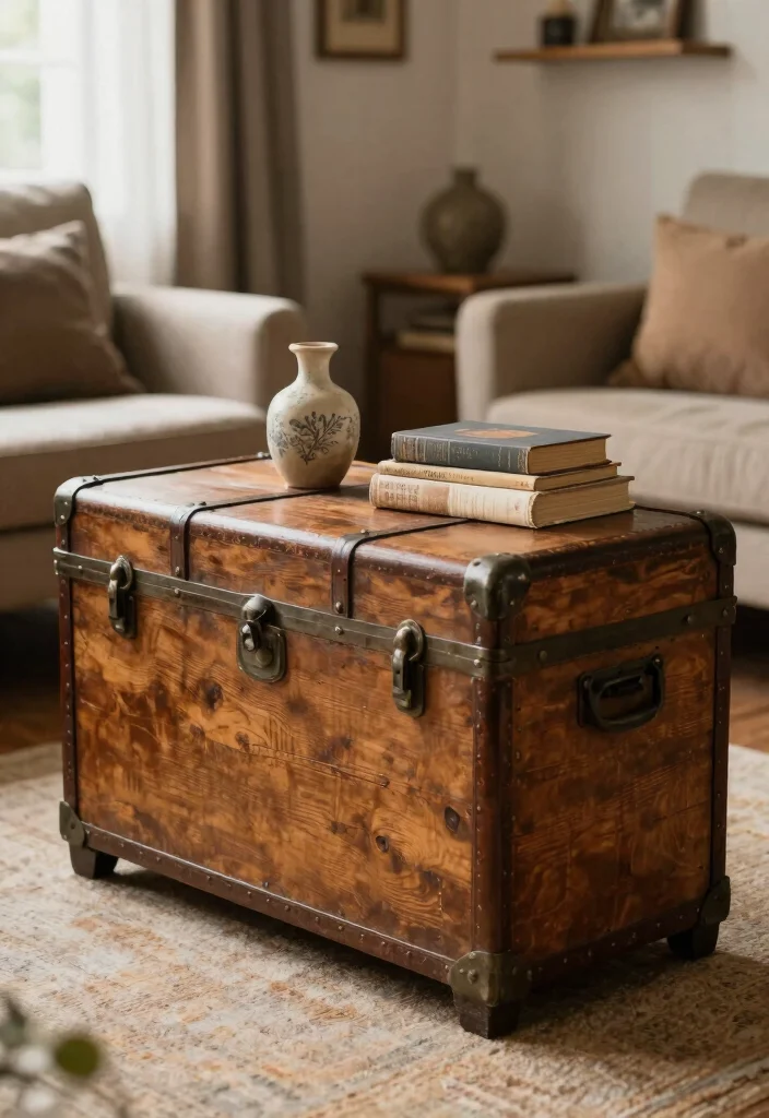 18 Stunning Rustic Farmhouse Furniture Pieces That Will Define Your Style! - 8. Vintage Trunk 1