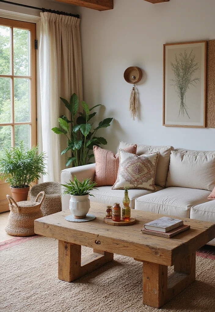 20 Cozy Living Room Ideas with Bohemian Charm (You Won’t Believe #7!) - 13. Outdoor-Inspired Elements 1