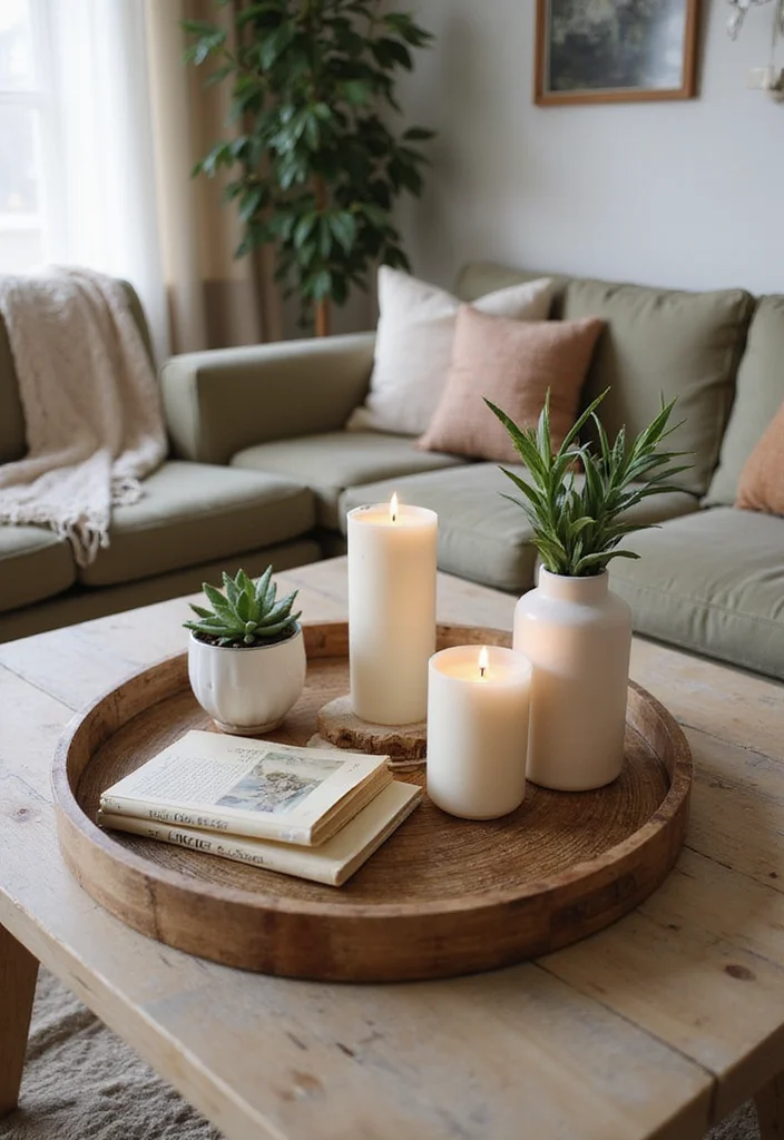 20 Cozy Living Room Ideas with Bohemian Charm (You Won’t Believe #7!) - 19. Decorative Trays for Display 1