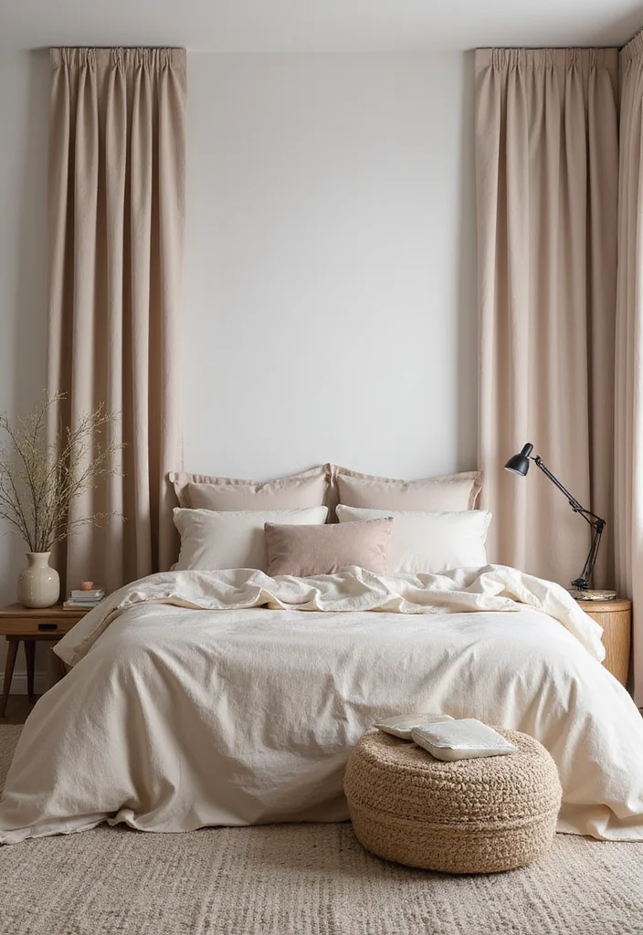 20 Tranquil Minimalist Bedroom Decor Tips That Will Elevate Your Atmosphere! - 18. Create Soft Transitions 1