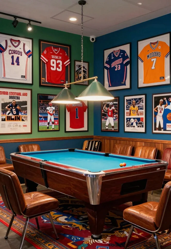 22 Vintage Wall Art Ideas to Completely Transform Your Home (You’ll Love #10!) - 19. Vintage Sports Memorabilia 1