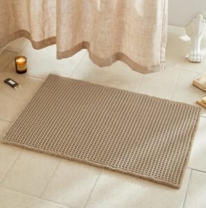 We Tested the Khaki Boho Waffle Bath Mat: Here’s Why