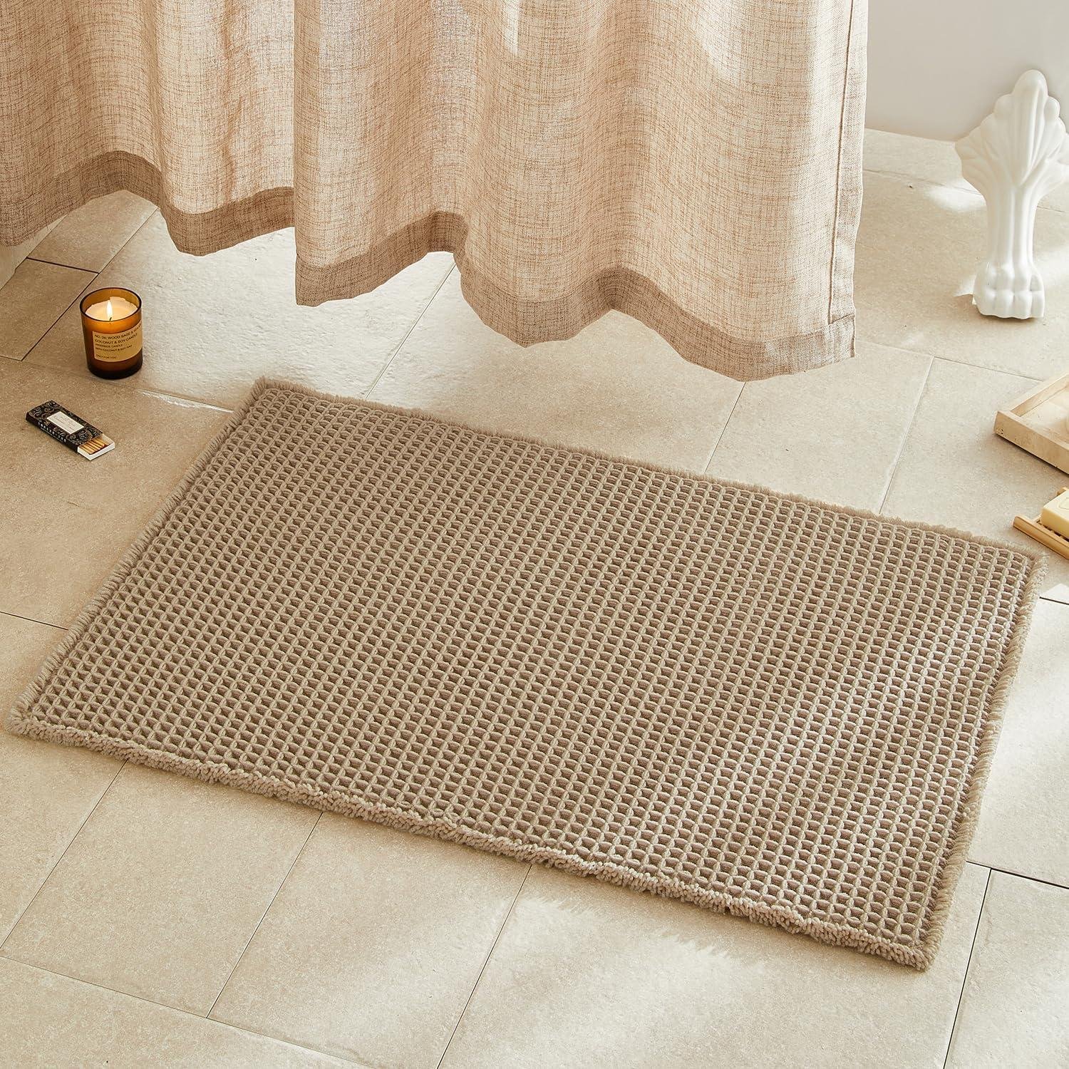 We Tested the Khaki Boho Waffle Bath Mat: Here’s Why
